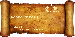 Kasza Mihály névjegykártya