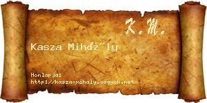 Kasza Mihály névjegykártya