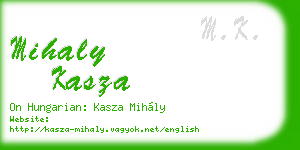 mihaly kasza business card