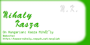 mihaly kasza business card